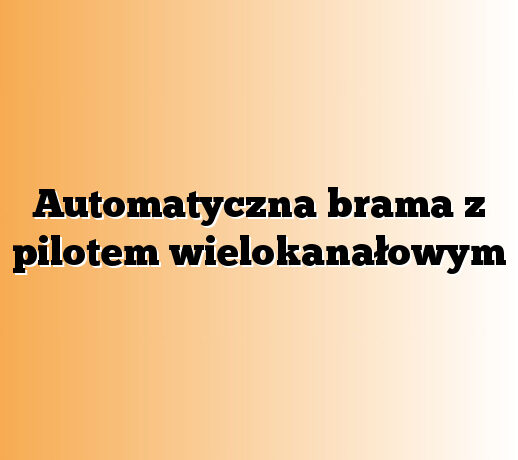 Automatyczna brama z pilotem wielokanałowym